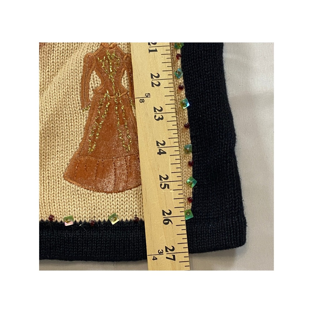 Storybook Knits Vintage Victorian Dress Cardigan Sweater Black Novelty 1X NEW - Picture 10 of 10